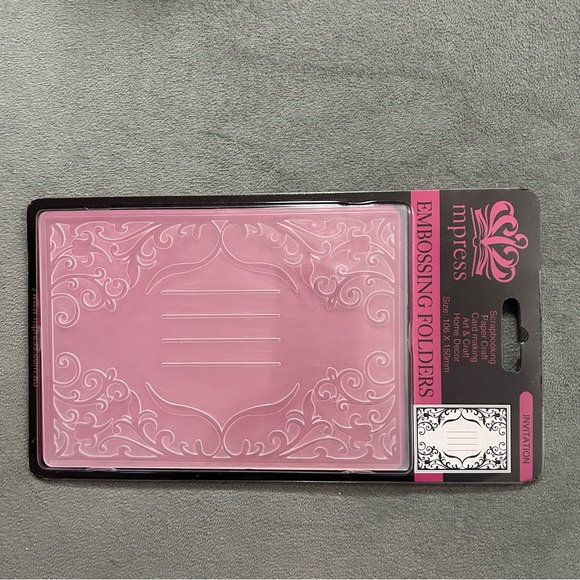 mpress A2 Embossing Folder - INVITATION - Picture 1 of 6